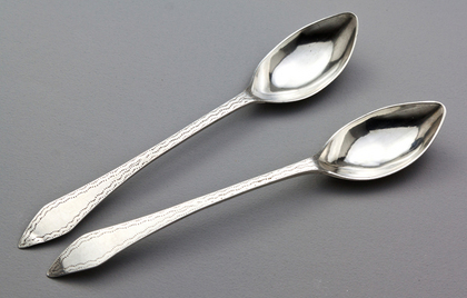 Cape Silver Lemoen Lepels (Orange Spoons) - Pair, Jan Lotter